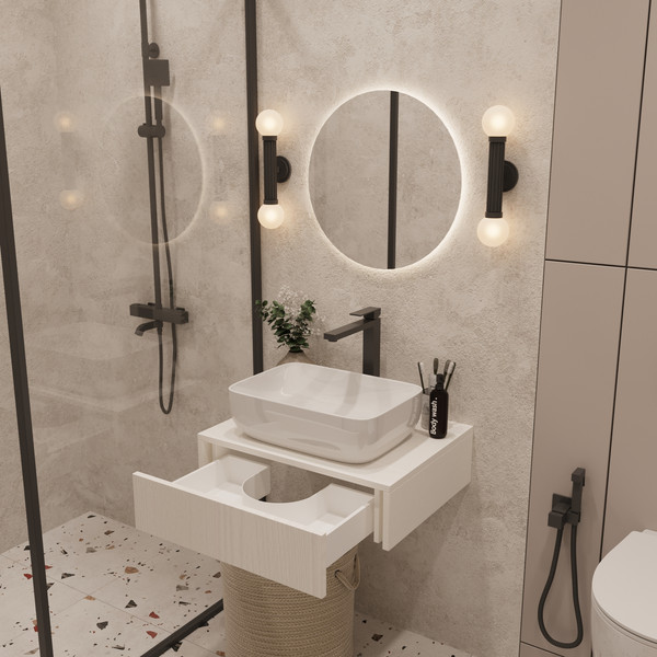 Изображение товара Тумба под умывальник ЗОВ Токио Премиум 60 / TP60WWPTOC2 (белый)