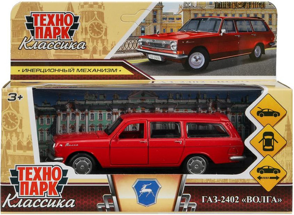 Изображение товара Автомобиль игрушечный Технопарк ГАЗ-2402 Волга / 2402-12-RD-WOD