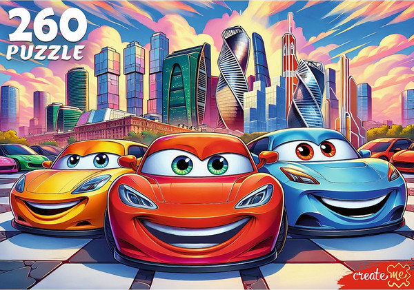 Изображение товара Пазл РЫЖИЙ КОТ Городские машинки / Х260-4548