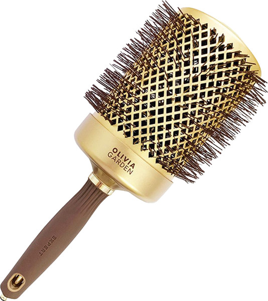 Изображение товара Брашинг для расчески Olivia Garden Термобрашинг Expert Blowout Shine Wavy Bristles Gold&Brown (80мм)