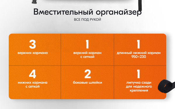 Изображение товара Органайзер автомобильный Soft Drive OG-TS-004