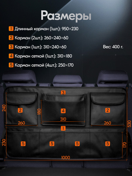Изображение товара Органайзер автомобильный Soft Drive OG-TS-004