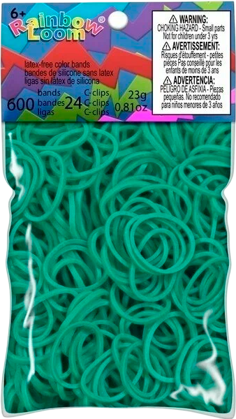 Изображение товара Набор для плетения Rainbow Loom Набор резинок / B0015 (бирюзовый)