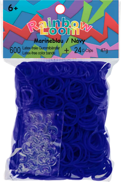 Изображение товара Набор для плетения Rainbow Loom Набор резинок / B0003 (темно-синий)