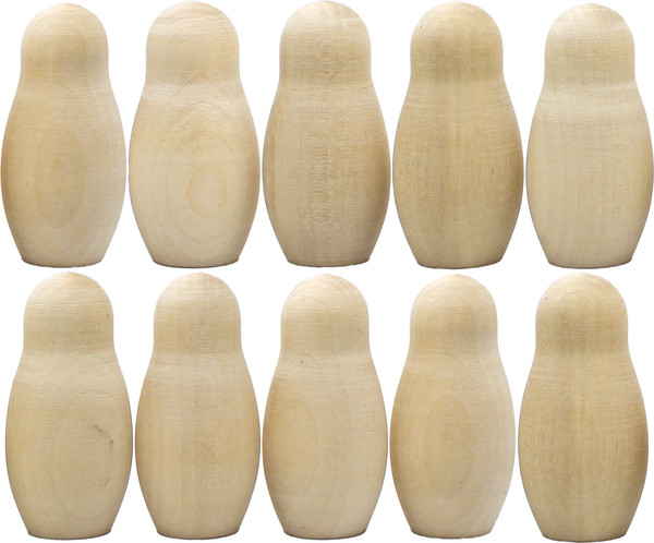 Изображение товара Набор заготовок для творчества Брестская Фабрика Сувениров В виде матрешек / nest3_blank_x10