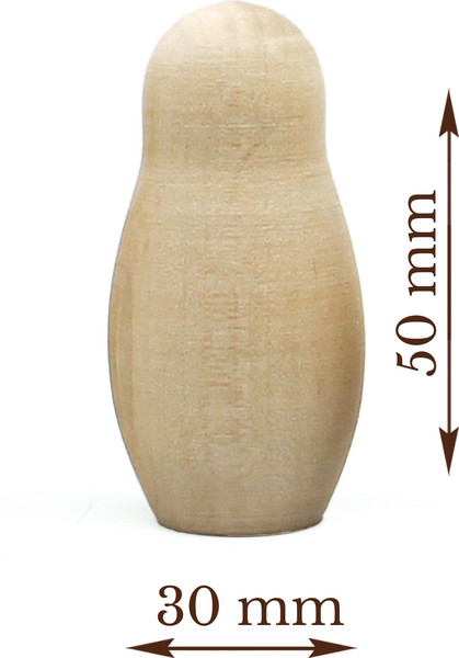 Изображение товара Набор заготовок для творчества Брестская Фабрика Сувениров В виде матрешек / nest3_blank_x10