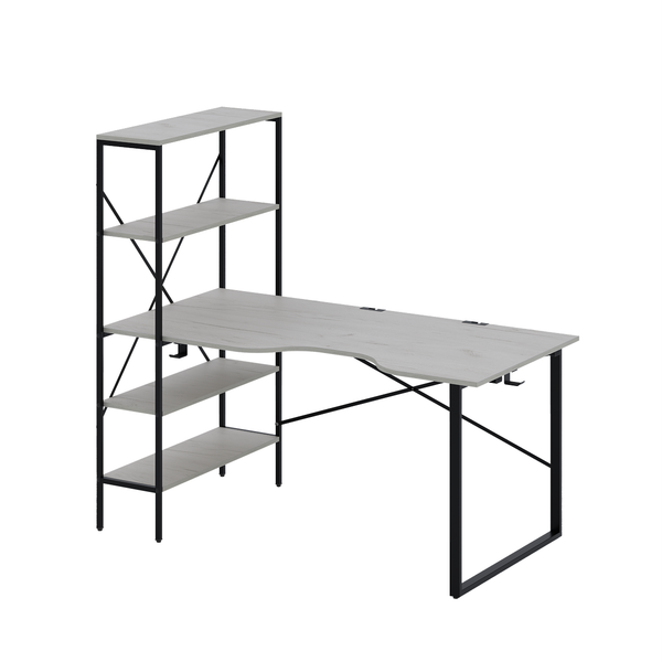 Изображение товара Компьютерный стол Millwood Бостон 160x80 (дуб белый Craft/металл черный)