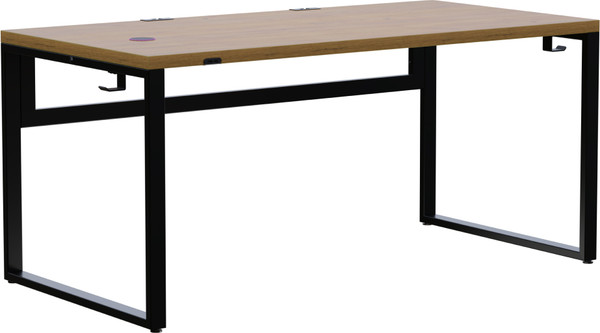 Изображение товара Компьютерный стол Millwood Каир Смарт 140x80 (дуб золотой Craft/металл черный)