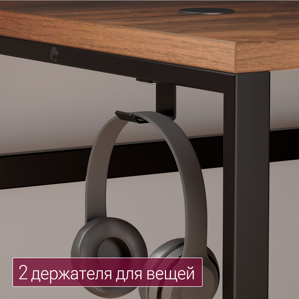 Изображение товара Компьютерный стол Millwood Каир Смарт 140x80 (дуб табачный Craft/металл черный)