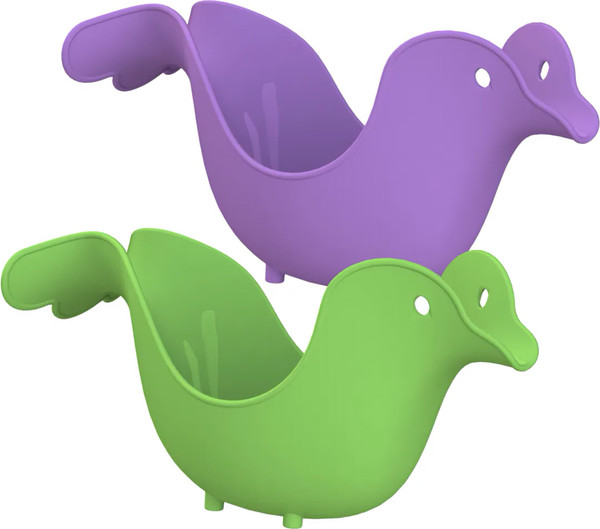 Изображение товара Набор ковшиков для купания KidPlast Птица / PL503605 (зеленый/фиолетовый)