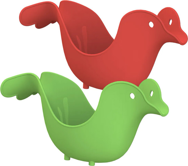 Изображение товара Набор ковшиков для купания KidPlast Птица / PL503505 (красный/зеленый)