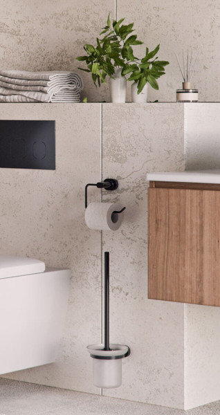 Изображение товара Держатель для туалетной бумаги Bisk 08624 (черный матовый)