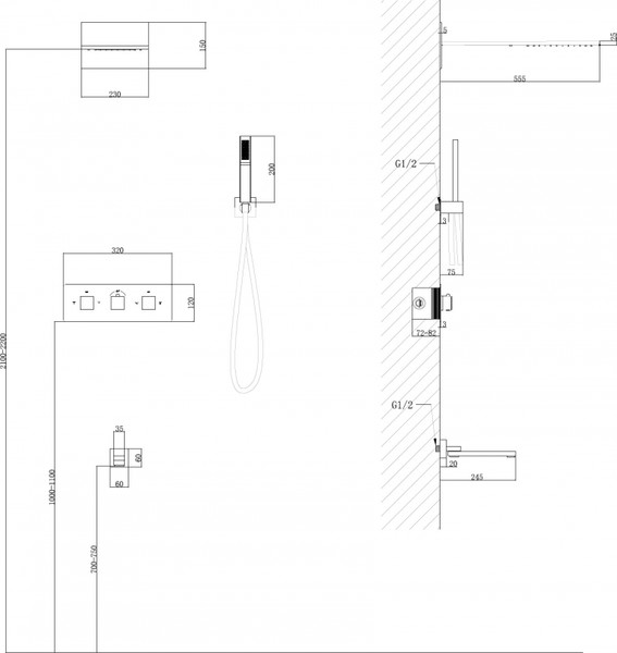 Изображение товара Душевая система со смесителем Abber Daheim AF8253SP (хром)