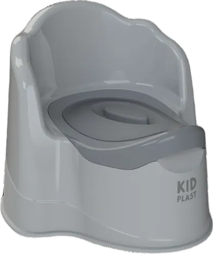 Изображение товара Детский горшок KidPlast Leader / PL075402 (светло-серый/серый)