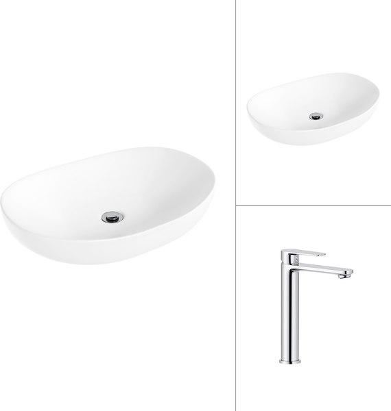 Изображение товара Умывальник со смесителем Lauter 21502 + Moon 21СK81691C