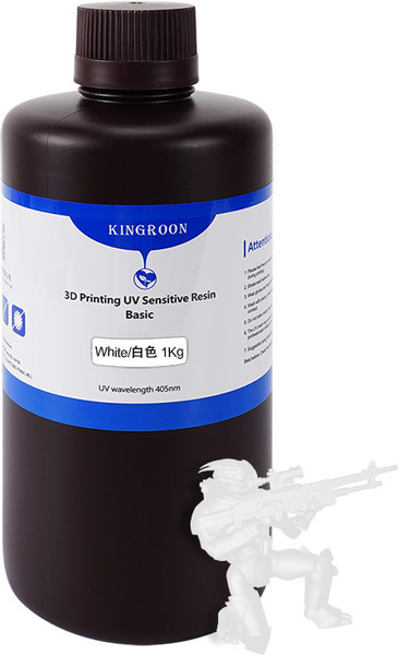 Изображение товара Фотополимерная смола для 3D-принтера Kingroon Standard Resin White / B02169 (1кг)
