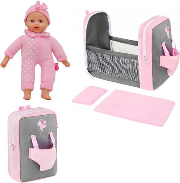 Изображение товара Пупс с аксессуарами Bambina Bebe 3в1 с кроваткой / BD2117