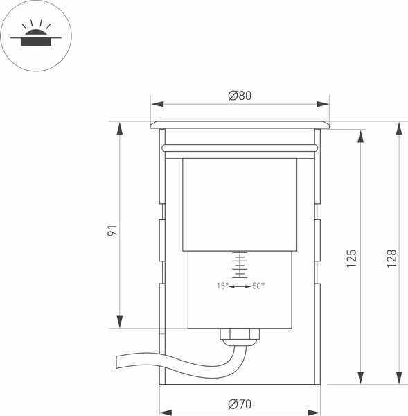 Изображение товара Светильник уличный Arlight ART-GROUND-ZOOM-R80-8W Day4000 SL / 051697