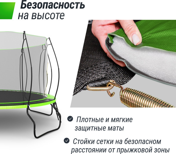 Изображение товара Батут UNIX Line TRUF14GR5 (зеленый)