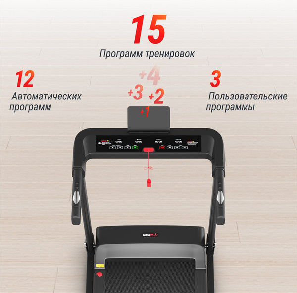 Изображение товара Электрическая беговая дорожка UNIX Fit Hi-tech S1 Black / TDHTS1B