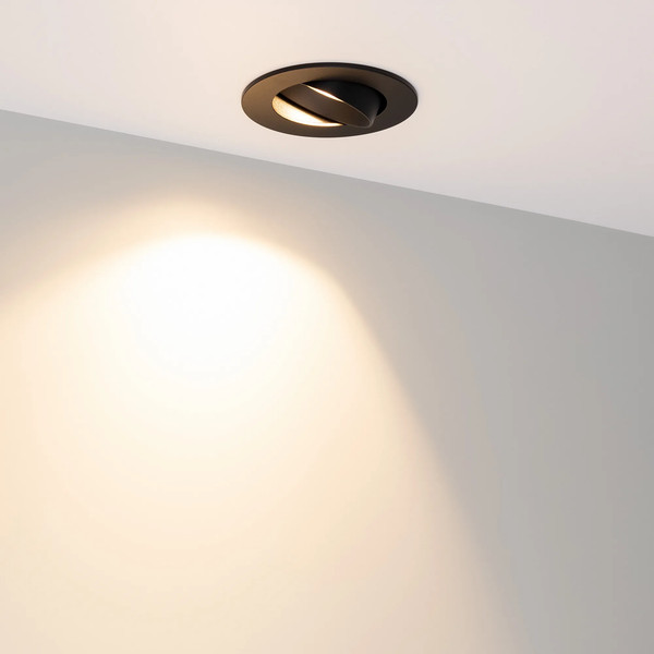 Изображение товара Точечный светильник Arlight MS-ATOLL-BUILT-TURN-R94-10W Warm3000 BK 60deg / 041574