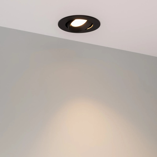 Изображение товара Точечный светильник Arlight MS-ATOLL-BUILT-TURN-R94-10W Warm3000 BK 60deg / 041574