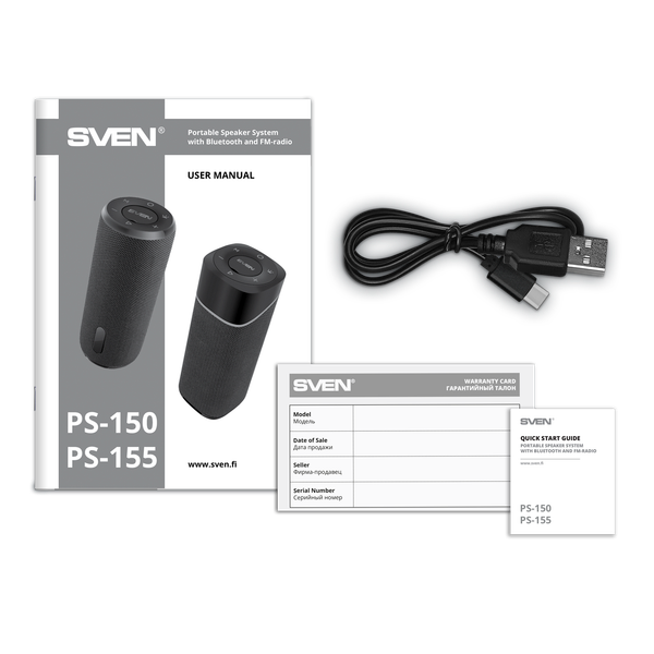 Изображение товара Портативная колонка Sven PS-150 (черный)