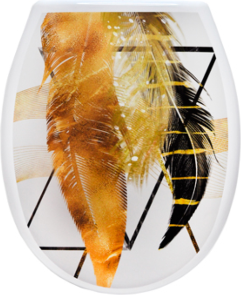 Изображение товара Сиденье для унитаза Еврокомфорт Океан Lux Панно 006420 (жесткое)