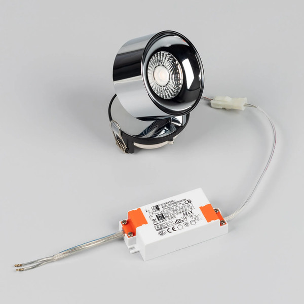 Изображение товара Точечный светильник Arlight SP-PLURIO-BUILT-R77-9W Warm3000 BK-CHR 36deg / 037999