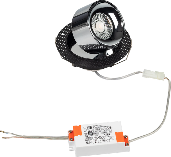 Изображение товара Точечный светильник Arlight SP-PLURIO-BUILT-TRIMLESS-R120-9W Warm3000 BK-CHR 36deg / 038064