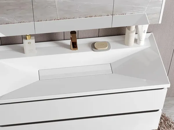 Изображение товара Умывальник Belux Фаворит Ф 1000 (18, белый матовый/Solid Surface)
