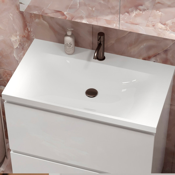 Изображение товара Тумба под умывальник Belux Минск Н 70-02 (1, белый глянцевый)