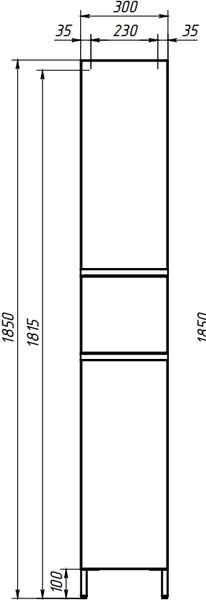 Изображение товара Шкаф-пенал для ванной Belux Минск П 30-01 (1, белый глянцевый)