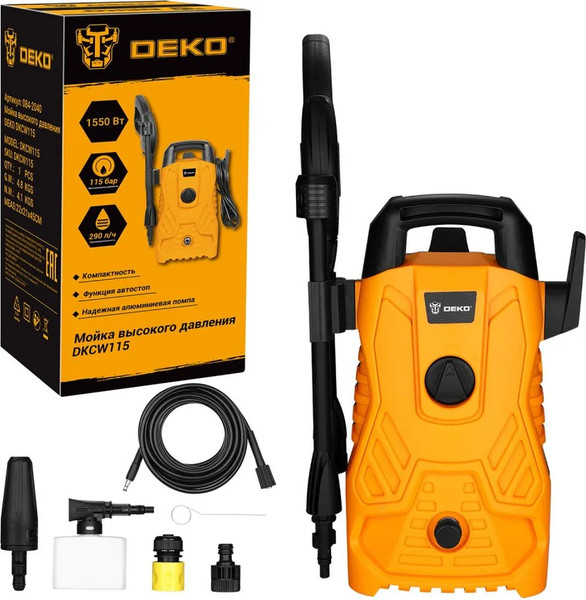 Изображение товара Мойка высокого давления Deko DKCW115 / 084-2040