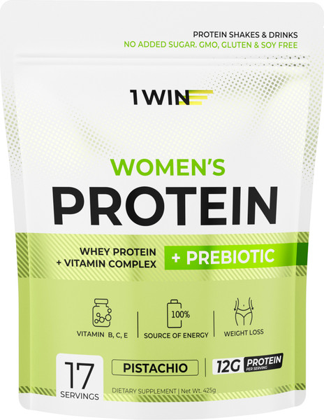 Изображение товара Протеин 1WIN Whey С пребиотиками (425г, фисташка)