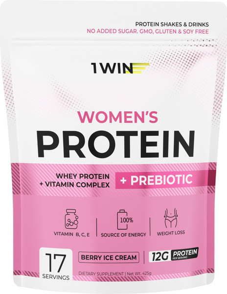Изображение товара Протеин 1WIN Whey С пребиотиками (425г, ягодное мороженое)