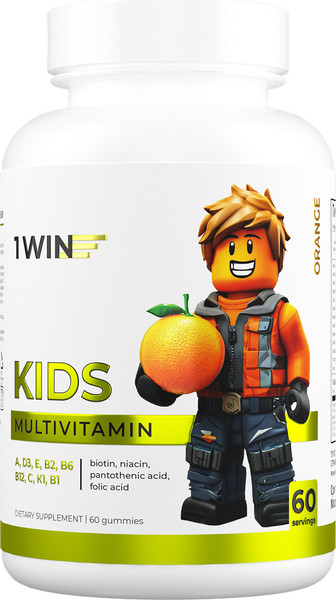 Изображение товара Мультивитаминный комплекс 1WIN Kids (60шт, апельсин)
