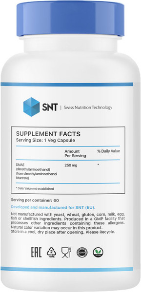Изображение товара Пищевая добавка SNT DMAE 250мг (60 капсул)
