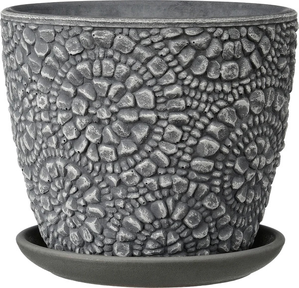 Изображение товара Вазон Композит Камешки №2 / КБ-Б2-222-22 (1.31л, серый бутон)