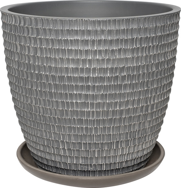 Изображение товара Вазон Композит Плиссе №7 / КБ-Б7-297-22 (13л, серый бутон)