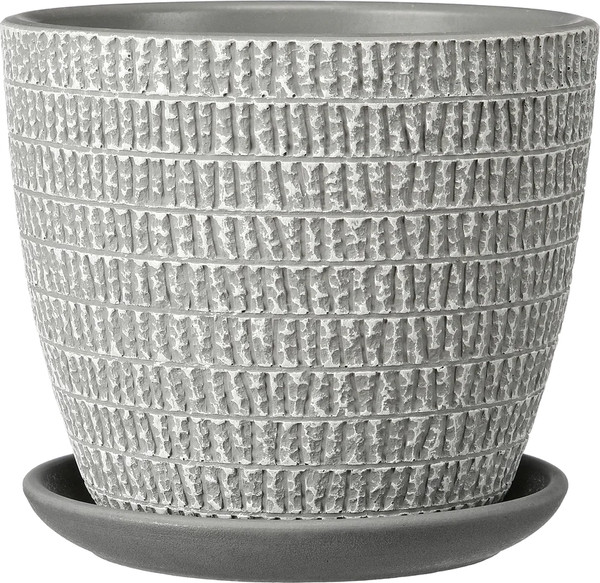 Изображение товара Вазон Композит Ротанг №8 / КБ-Б8-256-22 (22л, серый бутон)