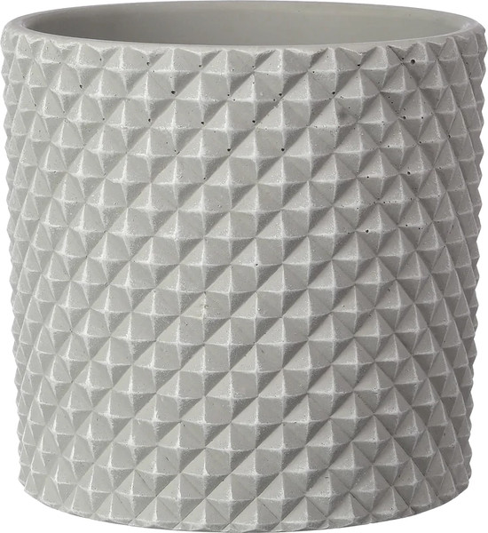 Изображение товара Кашпо Композит Грань Цилиндр №2 / КБ-Ц2-217-46 (1.82л, светло-серый)