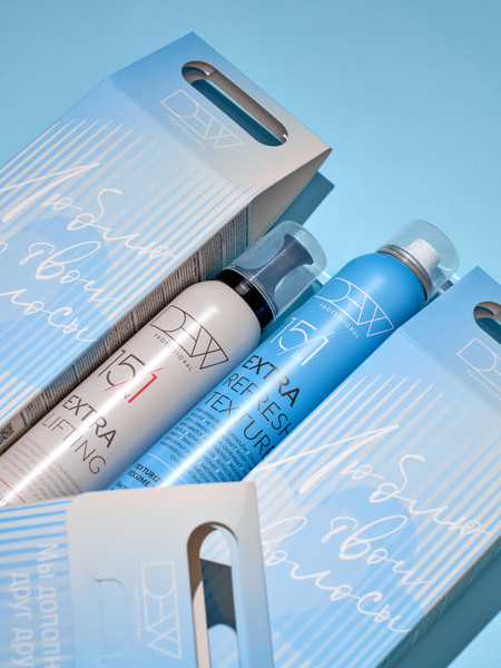 Изображение товара Набор косметики для волос Dew Professional Спрей для объема + Маска-мусс с лифтинг эффектом 15 в 1 (200мл+200мл)