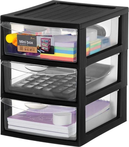 Изображение товара Органайзер для хранения El Casa 596 / 640535 (черный/прозрачный)