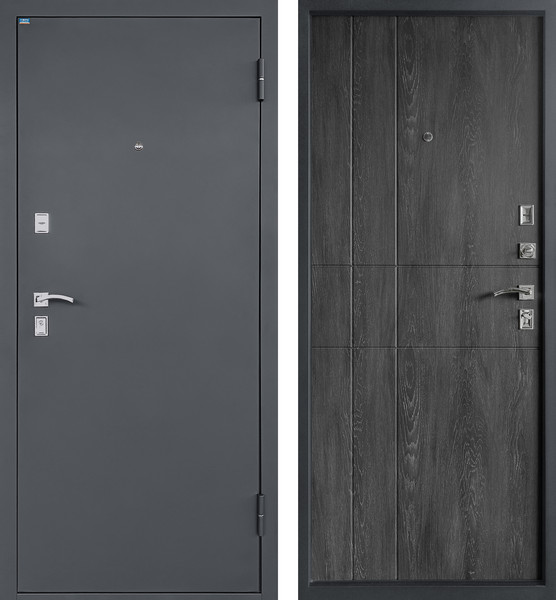 Изображение товара Входная дверь Промет Титан 96x205 (правая, антеро/шале графит)