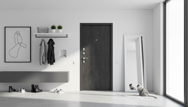 Изображение товара Входная дверь Промет Титан 96x205 (правая, антеро/шале графит)