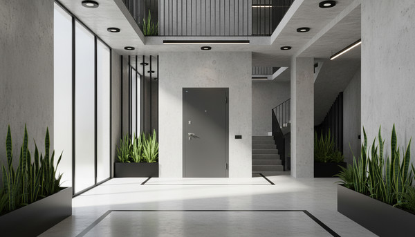 Изображение товара Входная дверь Промет Титан 96x205 (правая, антеро/шале графит)