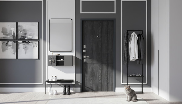 Изображение товара Входная дверь Промет Титан 96x205 (правая, антеро/шале графит)