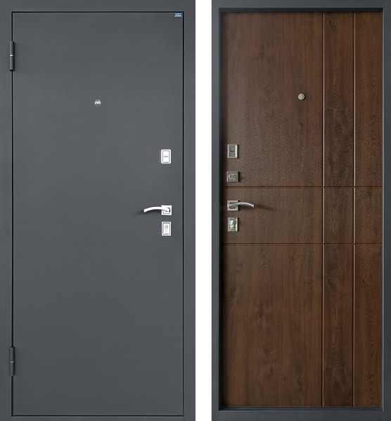 Изображение товара Входная дверь Промет Титан 96x205 (левая, антеро/дуб темный)