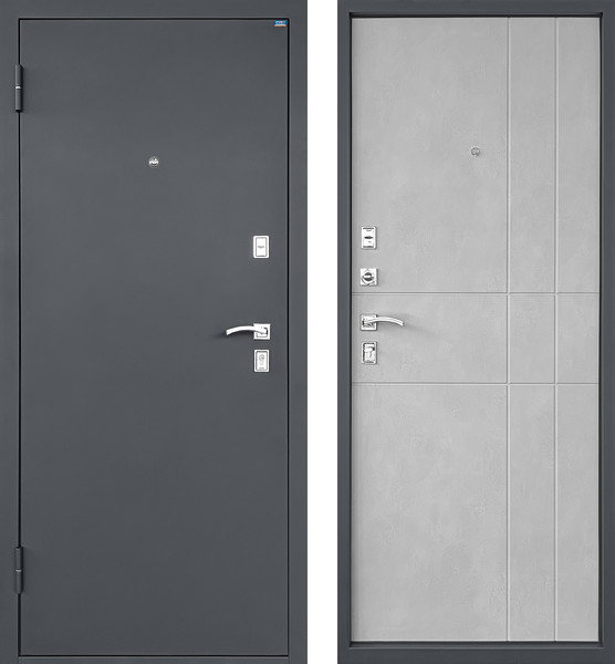 Изображение товара Входная дверь Промет Титан 96x205 (левая, антеро/бетон снежный)